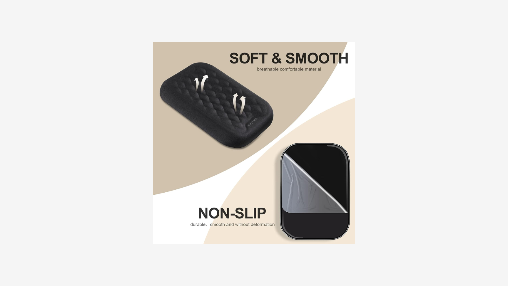 VAYDEER Ergonomic Memory Foam Wrist Rest Pad - Armrest Elbow Rest Pad