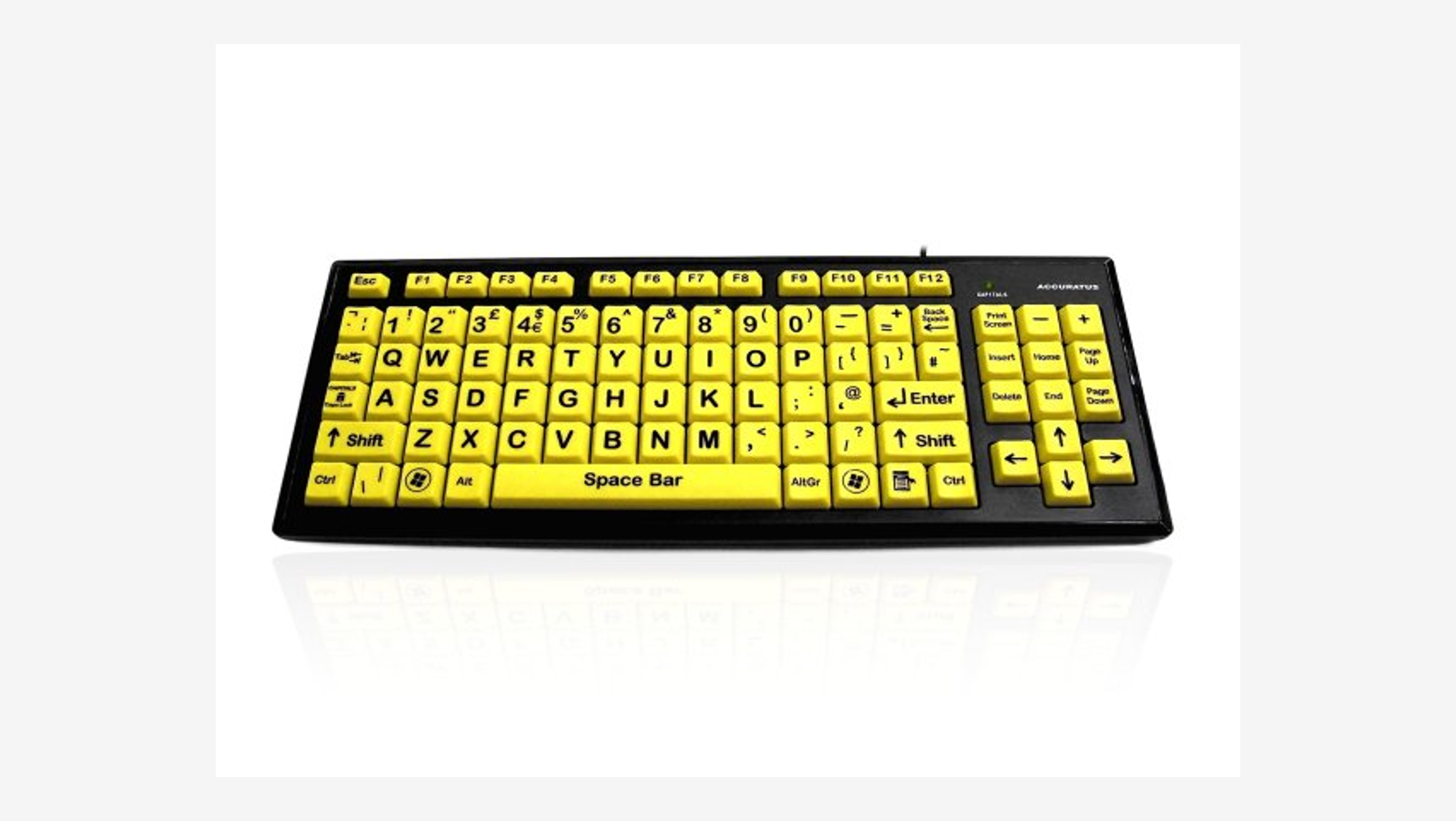 Accuratus High Visibility Keyboard - Monster 2 Bluetooth &  RF - Multi-device