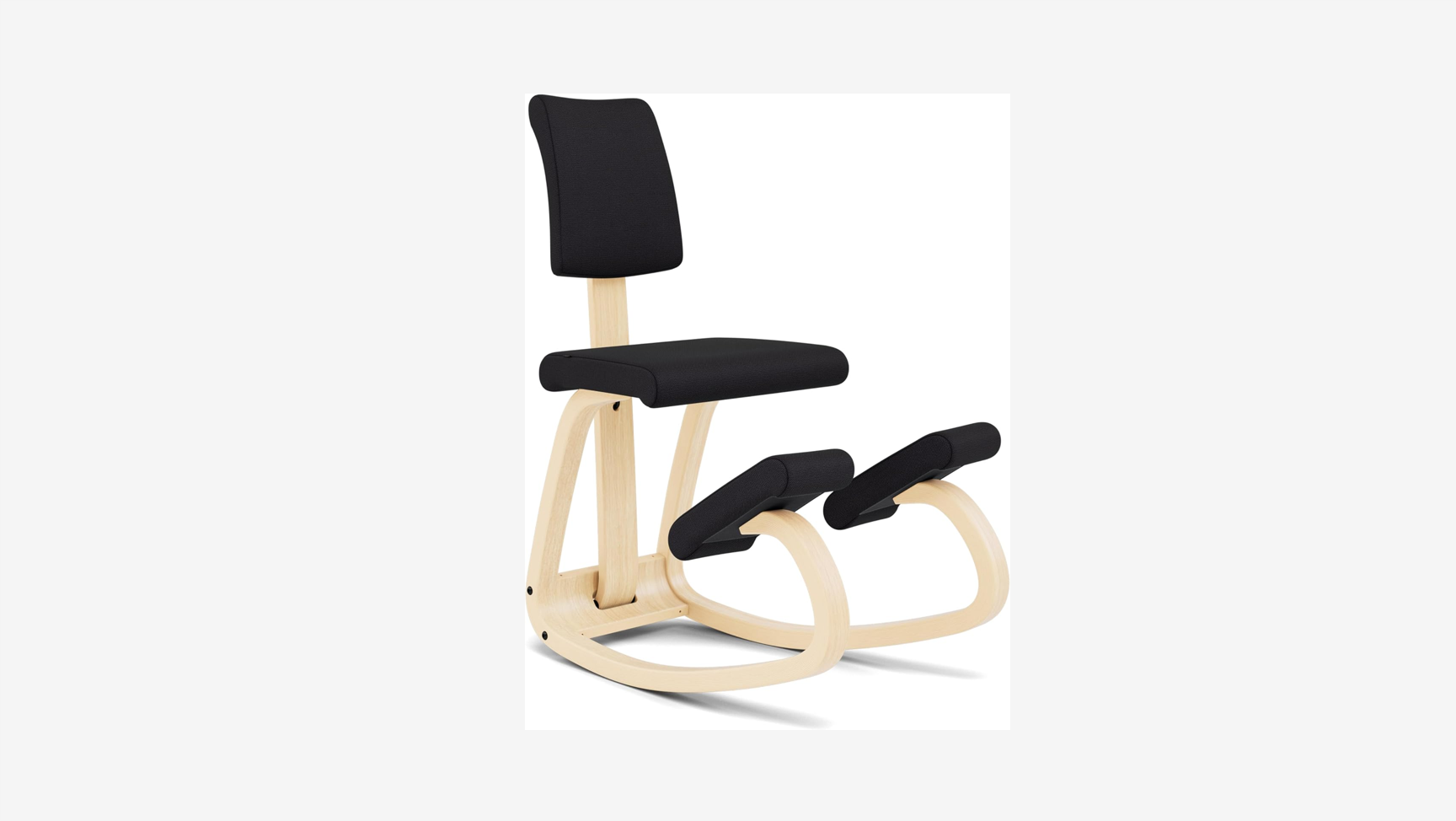 Varier Variable Plus-Iconic Kneeling Chair with Cushioned Backrest Wood